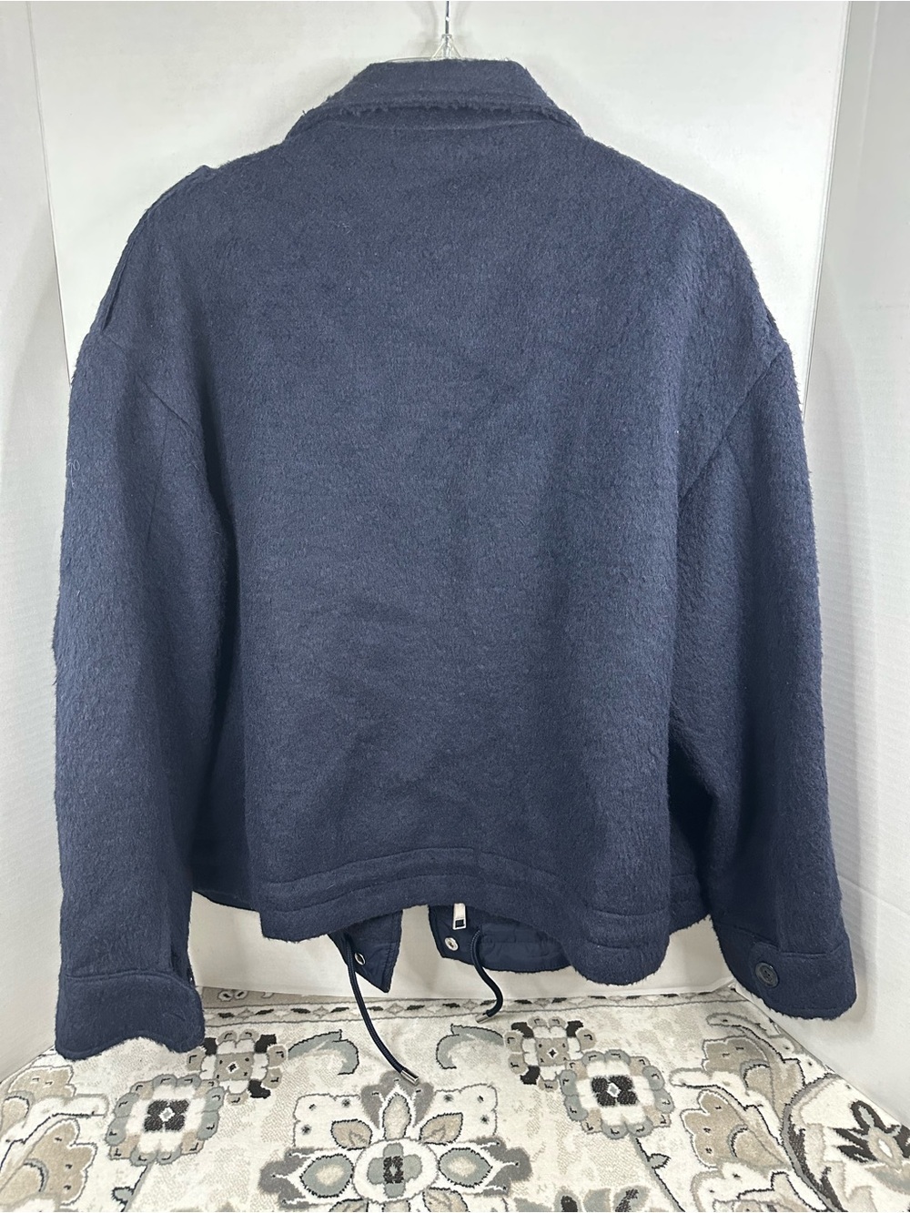 Nine West Dark Navy Utility Peacoat Jacket, size Large - Picture 7 of 7